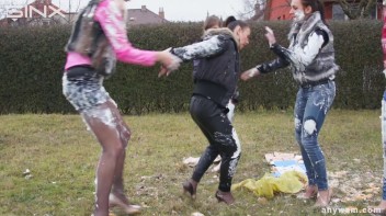 Clothed Food Fight Gets Out Of Control - Cam 2 Screencap 80 on www.sinx.com