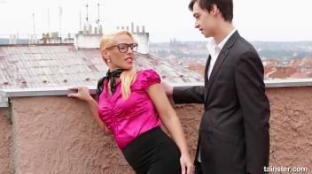 Fully Clothed Sex on the rooftop Screencap 4 on www.sinx.com