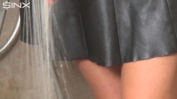 Fully Dressed Shower Leaves Brunette Drenched Screencap 6 on www.sinx.com