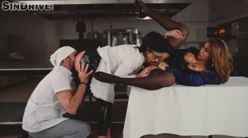 Cooking Up A Mighty Creampie In The Kitchen!  Chef Works His Magic On Two Fine Pieces Of Meat! Screencap 30 on www.sinx.com