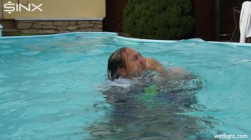 Best Friends Catfight In The Outdoor Pool Screencap 30 on www.sinx.com