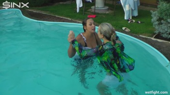 Best Friends Catfight In The Outdoor Pool Screencap 31 on www.sinx.com