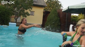 Best Friends Catfight In The Outdoor Pool Screencap 54 on www.sinx.com