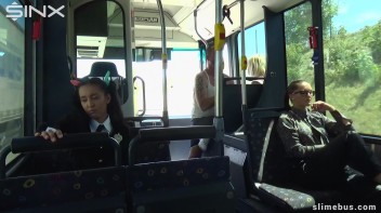 Horny Teen Gets Covered In Cum On The Slime Bus Screencap 1 on www.sinx.com