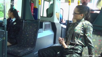 Horny Teen Gets Covered In Cum On The Slime Bus Screencap 3 on www.sinx.com