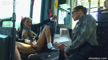 Horny Teen Gets Covered In Cum On The Slime Bus Screencap 60 on www.sinx.com