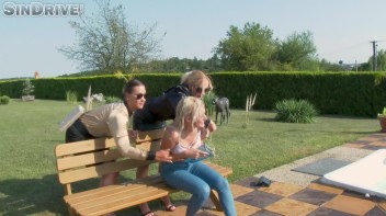 Take A Dip In The Pool And Then My Pussy!  Three Babes Seize The Day And Feast Their Way! Screencap 15 on www.sinx.com