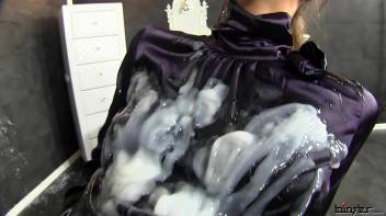Sloppin' Up Some Satin In Solo Fashion Screencap 68 on www.sinx.com