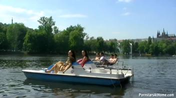Exhibitionist Wetlook Boat Babes Screencap 57 on www.sinx.com