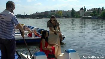 Exhibitionist Wetlook Boat Babes Screencap 7 on www.sinx.com