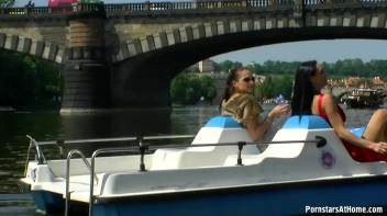 Exhibitionist Wetlook Boat Babes Screencap 9 on www.sinx.com