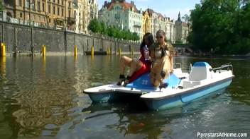 Exhibitionist Wetlook Boat Babes Screencap 18 on www.sinx.com