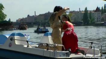 Exhibitionist Wetlook Boat Babes Screencap 33 on www.sinx.com