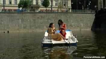 Exhibitionist Wetlook Boat Babes Screencap 36 on www.sinx.com