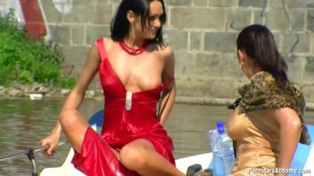 Exhibitionist Wetlook Boat Babes Screencap 40 on www.sinx.com