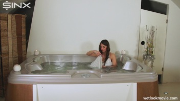Sexy Brunette Flaunts Her Wetlook Screencap 26 on www.sinx.com