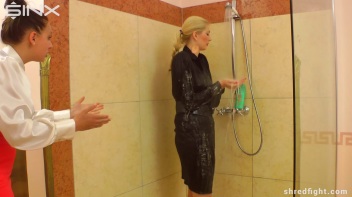 Wet And Messy Catfight Ends In Ripped Clothes Screencap 14 on www.sinx.com