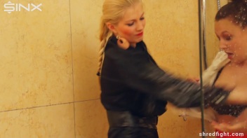 Wet And Messy Catfight Ends In Ripped Clothes Screencap 19 on www.sinx.com