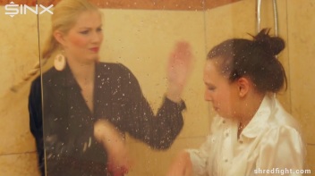 Wet And Messy Catfight Ends In Ripped Clothes Screencap 26 on www.sinx.com