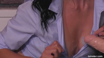 Cutie Is Covered In Jizz From Spraying Dildo Screencap 4 on www.sinx.com