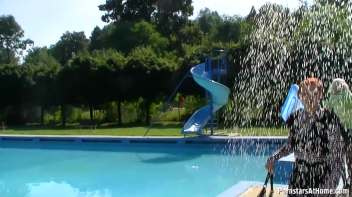 Wet And Creamy At The Pool Screencap 5 on www.sinx.com