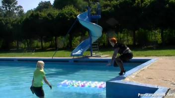 Wet And Creamy At The Pool Screencap 8 on www.sinx.com