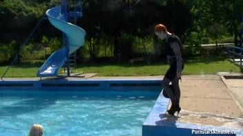 Wet And Creamy At The Pool Screencap 12 on www.sinx.com