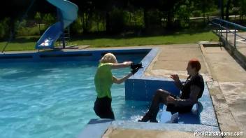 Wet And Creamy At The Pool Screencap 17 on www.sinx.com