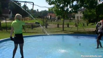 Wet And Creamy At The Pool Screencap 22 on www.sinx.com