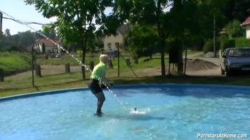 Wet And Creamy At The Pool Screencap 26 on www.sinx.com