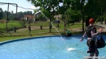 Wet And Creamy At The Pool Screencap 27 on www.sinx.com