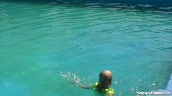 Wet And Creamy At The Pool Screencap 34 on www.sinx.com