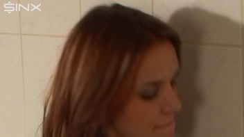 Clothed Busty Babe Gets Clean In Bathroom Screencap 27 on www.sinx.com