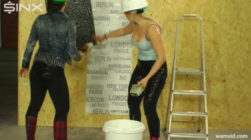 Hot Construction Cuties Get Messy On The Job Screencap 46 on www.sinx.com