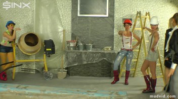 Naughty construction girls get messy with plaster Screencap 10 on www.sinx.com