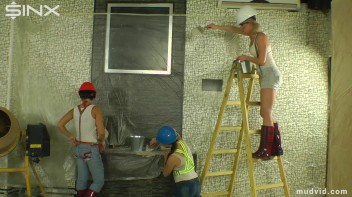Naughty construction girls get messy with plaster Screencap 15 on www.sinx.com