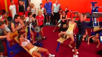 Bisexual Gym Party Gets Going! Screencap 1 on www.sinx.com
