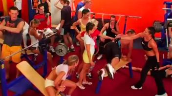 Bisexual Gym Party Gets Going! Screencap 10 on www.sinx.com