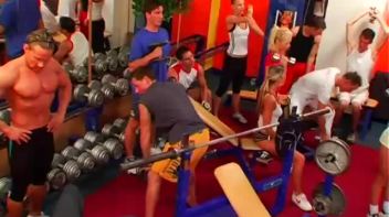 Bisexual Gym Party Gets Going! Screencap 15 on www.sinx.com