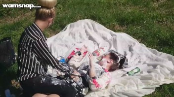 Creamy Catfight Picnic Screencap 20 on www.sinx.com