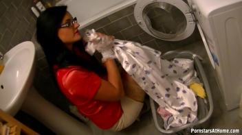 Doing The Laundry...While Still Wearing It! Screencap 11 on www.sinx.com