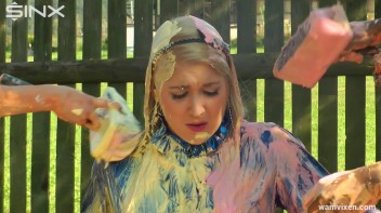 Babes Painting Project Gets Messy Screencap 36 on www.sinx.com