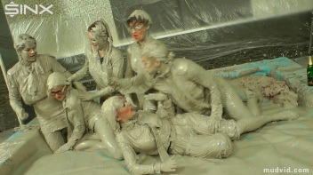 Wet and Messy Mud Wrestling Screencap 58 on www.sinx.com