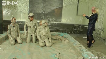 Wet and Messy Mud Wrestling Screencap 6 on www.sinx.com