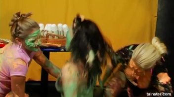 Three Hot Babes Covered In Cream Screencap 49 on www.sinx.com