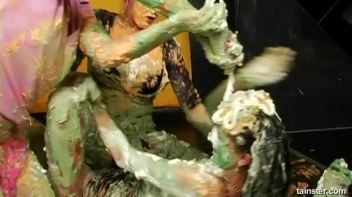 Three Hot Babes Covered In Cream Screencap 58 on www.sinx.com
