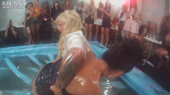 Messy Wrestling: Battle Of The Tattoos, Big Tits, And All Around Freaky Chicks! Screencap 11 on www.sinx.com