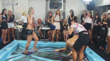 Messy Wrestling: Battle Of The Tattoos, Big Tits, And All Around Freaky Chicks! Screencap 71 on www.sinx.com