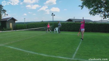 Tennis Girls Catfight and Get Soaking Wet - Cam 1 Screencap 1 on www.sinx.com