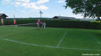 Tennis Girls Catfight and Get Soaking Wet - Cam 1 Screencap 12 on www.sinx.com